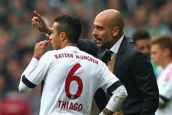 Pep Guardiola Thiago Alcantara