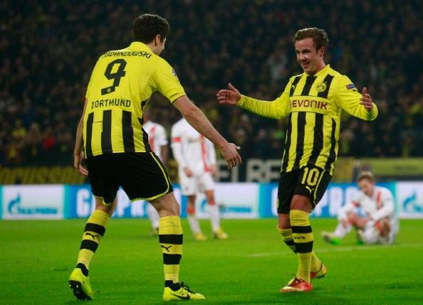 robert lewandowski and mario gotze borussia dortmund