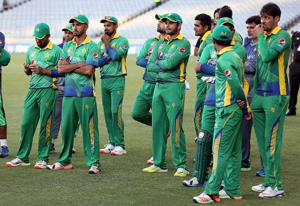 Pakistan team after losing to New Zealand in the ODI series