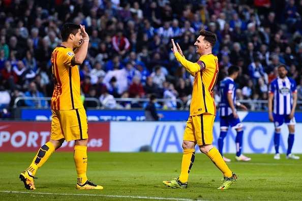 Messi goal Deportivo Barcelona highlights