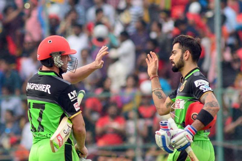 Virat Kohli and AB de Villiers stitched a record partnership of 229 runs against Gujarat Lions in 2016