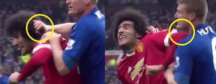 Fellaini elbow Huth