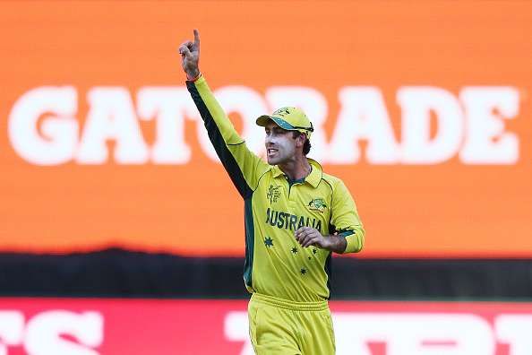 Glenn Maxwell in action against New Zealand
