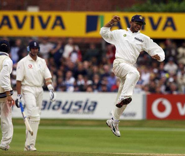 Sourav Ganguly celebrates