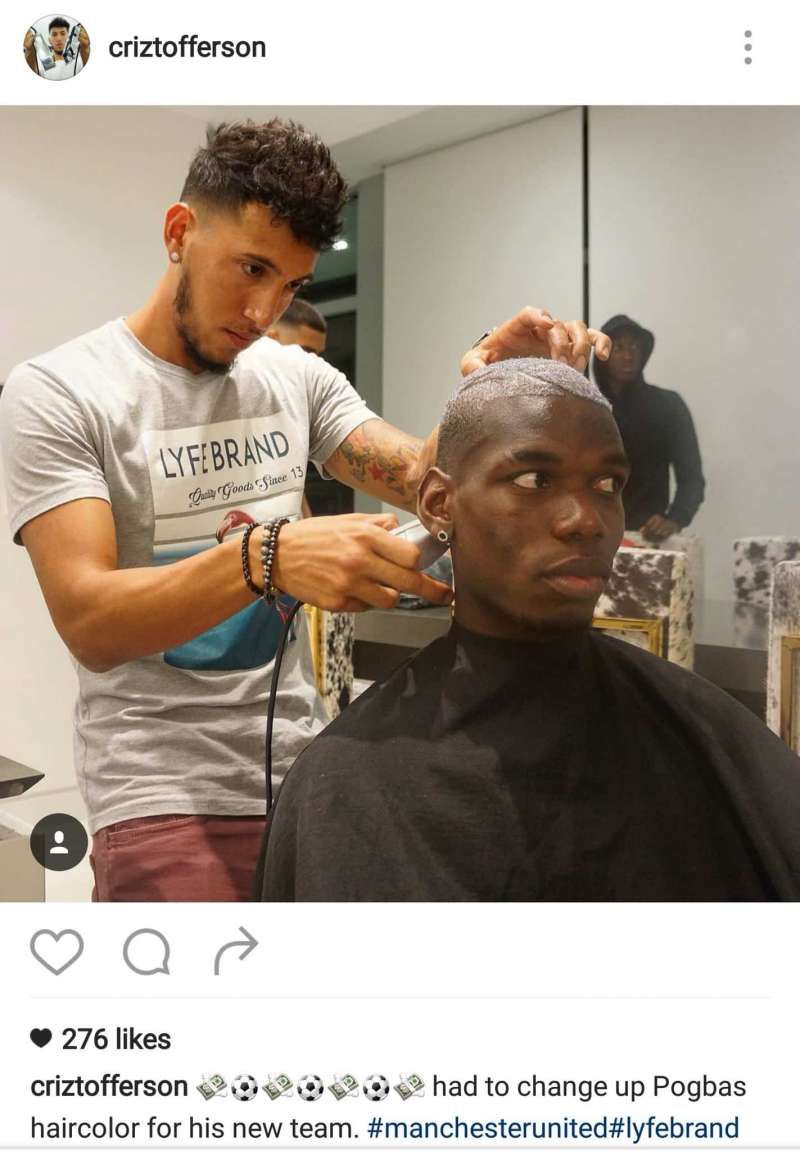 Paul Pogba hairdresser