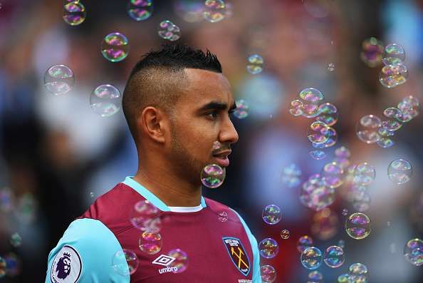 LONDON, ENGLAND - SEPTEMBER 25:  Bubbles float past Dimitri Payet of West Ham United prior to the Premier League match between West Ham United and Southampton at London Stadium on September 25, 2016 in London, England.  (Photo by Shaun Botterill/Getty Images)