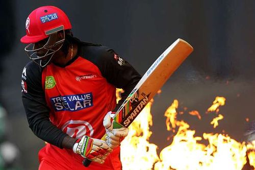 Gayle’s explosive batting style is partly thanks to his bat