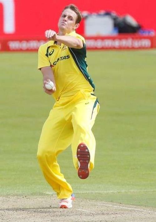 Cricket - Australia v South Africa - Fifth ODI cricket match - Newlands Stadium, Cape Town, South Africa - 12/10/2016. Australia's Joe Mennie bowls. REUTERS/Mike Hutchings/File Photo