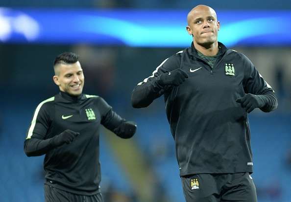 Sergio Aguero Vincent Kompany