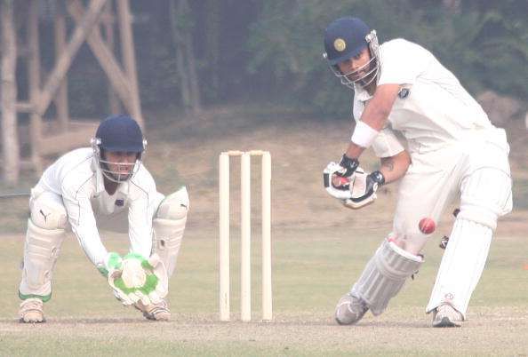 Virat Kohli in action during a Ranji Trophy game