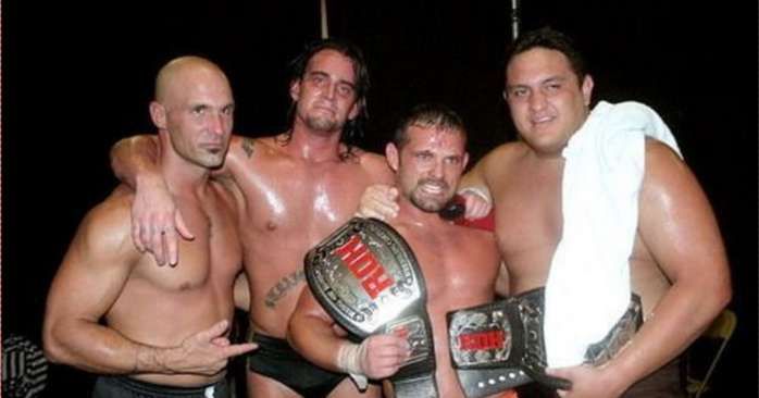 (From left to right) Christopher Daniels, CM Punk, Jamie Noble and Samoa Joe