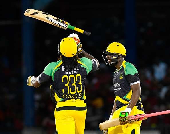 Gayle in action, in the Caribbean Premier League