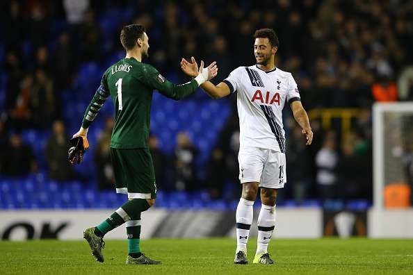 Hugo Lloris and Moussa Dembele