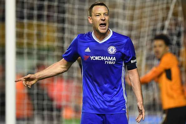 WOLVERHAMPTON, ENGLAND - FEBRUARY 18:  John Terry of Chelsea reacts during The Emirates FA Cup Fifth Round match between Wolverhampton Wanderers and Chelsea at Molineux on February 18, 2017 in Wolverhampton, England.  (Photo by Shaun Botterill/Getty Images)
