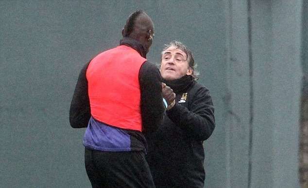 Balotelli Mancini fight