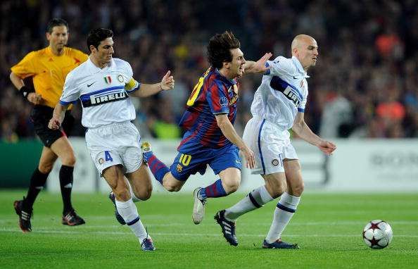 Cambiasso and Zanetti double-teamed Messi to nullify him