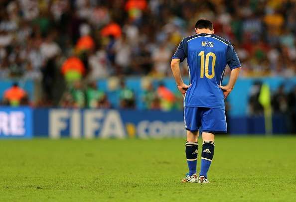 Messi no international trophy