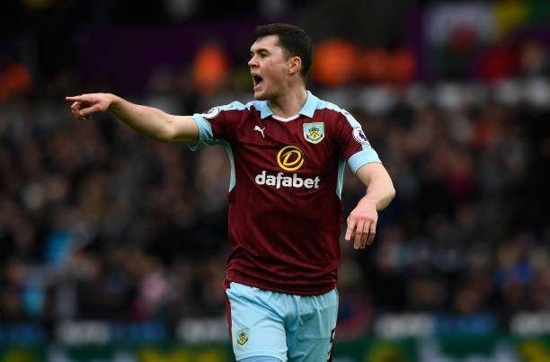 SWANSEA, WALES - MARCH 04:  Burnley player Michael Keane reacts during the Premier League match between Swansea City and Burnley at Liberty Stadium on March 4, 2017 in Swansea, Wales.  (Photo by Stu Forster/Getty Images)