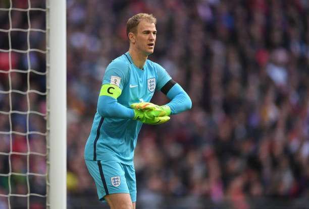 LONDON, ENGLAND - MARCH 26: Joe Hart of England looks on during the FIFA 2018 World Cup Qualifier between eEngland and Lithuania at Wembley Stadium on March 26, 2017 in London, England.  (Photo by Shaun Botterill/Getty Images)