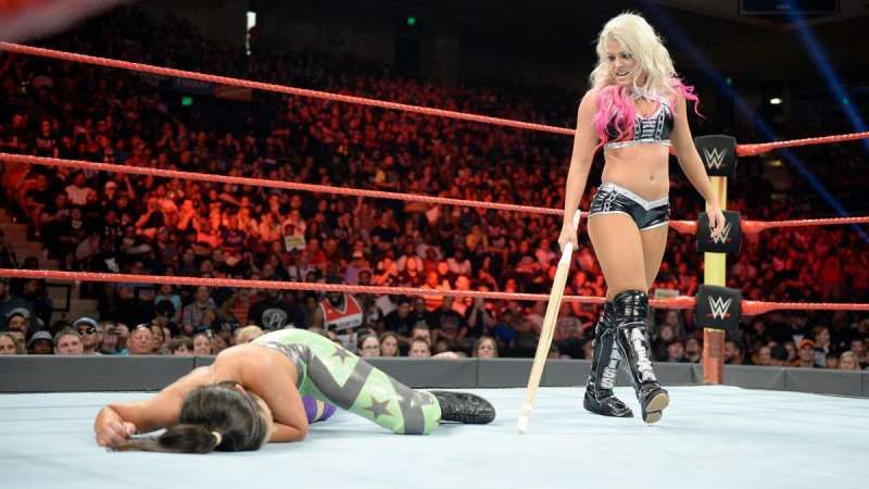 Alexa Bliss met Bayley at Extreme Rules two years ago in a Kendo Stick on a Pole match