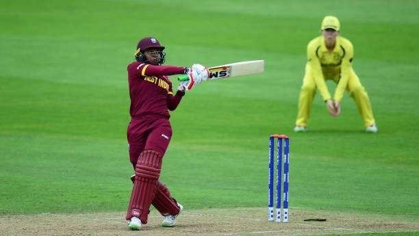 TAUNTON, ENGLAND - JUNE 26: Chedean Nation of West Indies bats during the ICC Women&#039;s World Cup 2017 match between Australia and West Indies at The Cooper Associates County Ground on June 26, 2017 in Taunton, England. (Photo by Harry Trump/Getty Images)