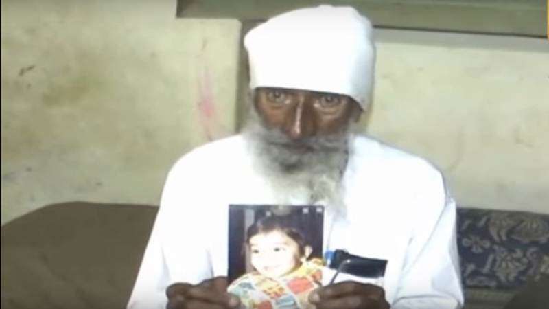 Santok Singh has seen his grandson play only on television (Image courtesy: ABP)