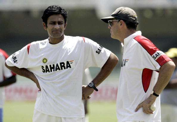 John Wright Anil Kumble