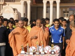 Neel in India (third from left)