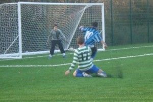 Paramveer in front of goal