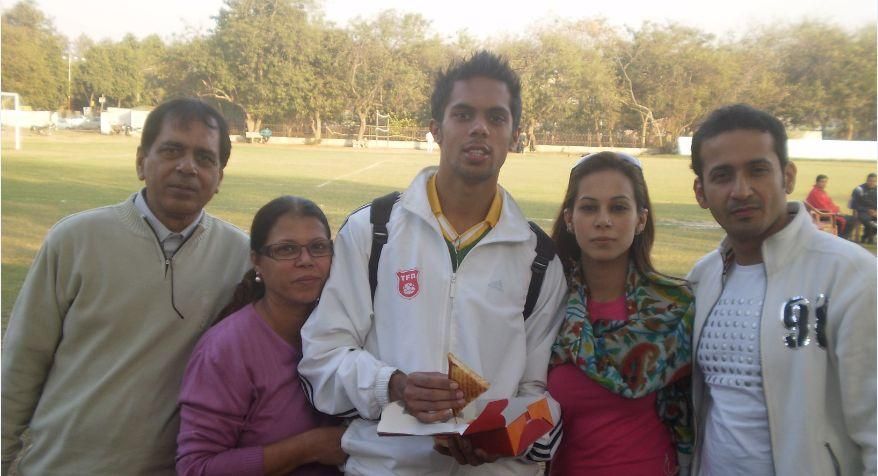 Robin Singh with his family