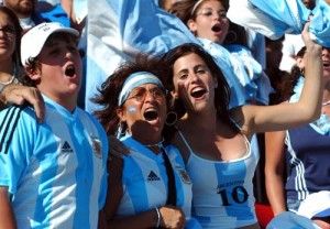 Argentina Fans celebrate