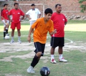 Playing at the super soccer academy