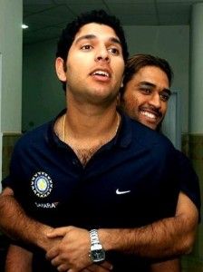 Yuvraj and Dhoni are great buddies!